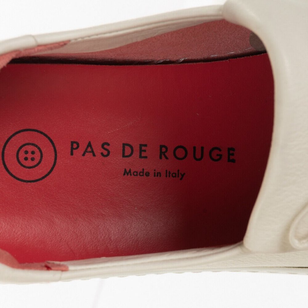 PAS DE ROUGE Leather Sneakers - Picture 3 of 4